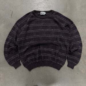 Vintage Megalos Knit Sweater 2XL | 90s Patterned Grandpa Cozy Crewneck